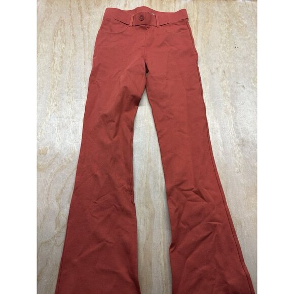 Betabrand Dress Yoga Pants Sz M Long Bootcut Stretch Terra Cotta Orange Career - Picture 1 of 5